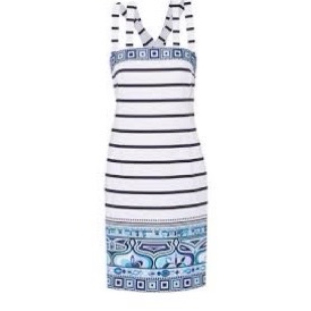 Emilio Pucci printed stretch cotton dress blue